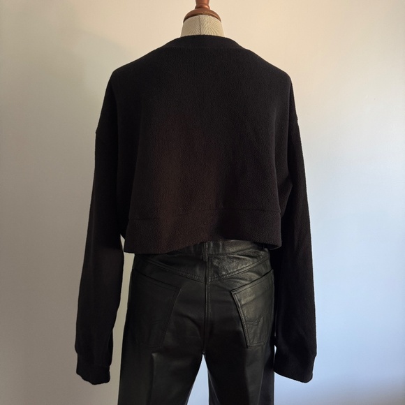 Reebok - Black Button Down Crop Cardigan - Picture 3 of 6